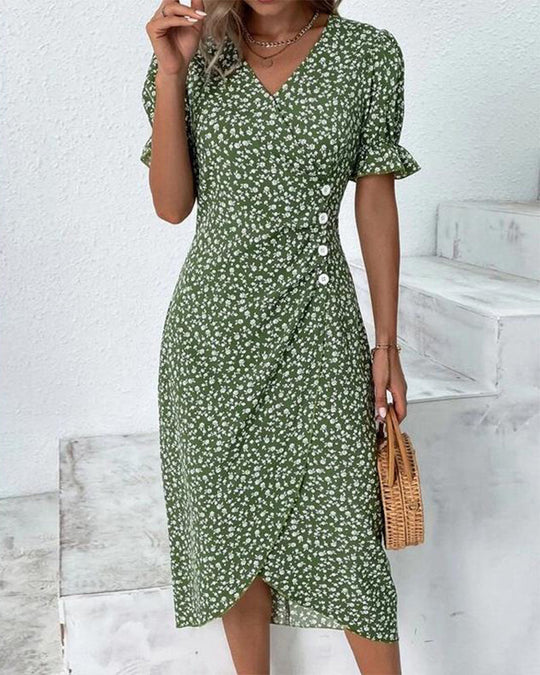 Blanca | Geblümtes Midi-Kleid für Damen