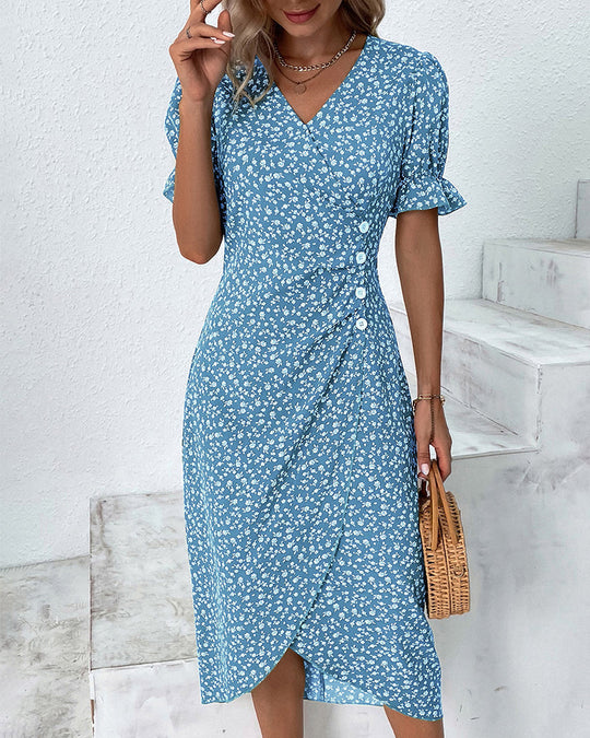 Blanca | Geblümtes Midi-Kleid für Damen
