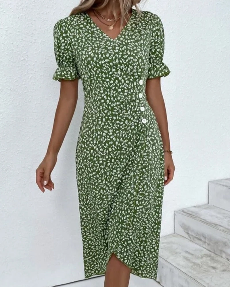 Blanca | Geblümtes Midi-Kleid für Damen