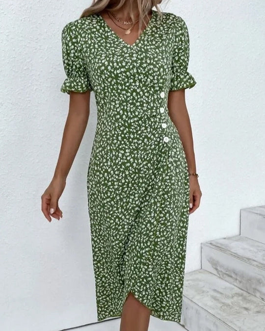 Blanca | Geblümtes Midi-Kleid für Damen