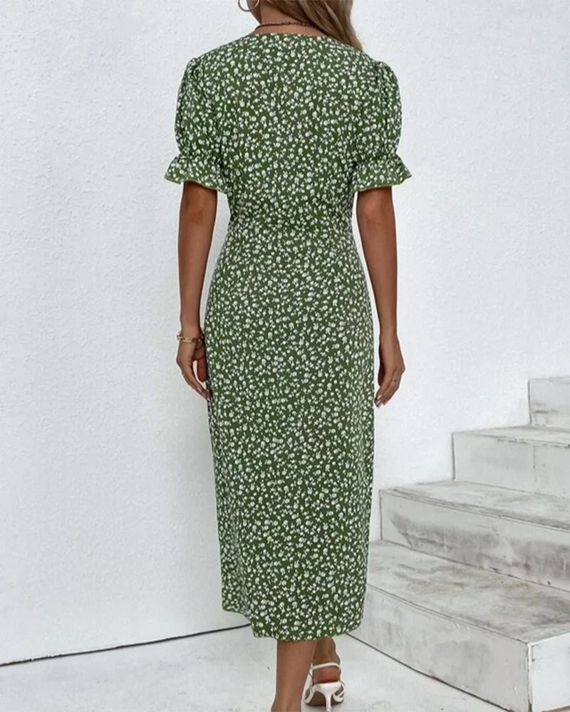 Blanca | Geblümtes Midi-Kleid für Damen