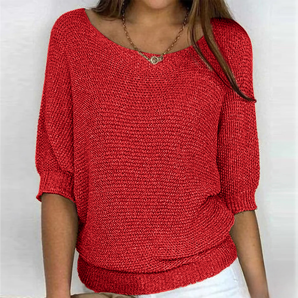 Blasia | Glänzendes Stricktop für Damen