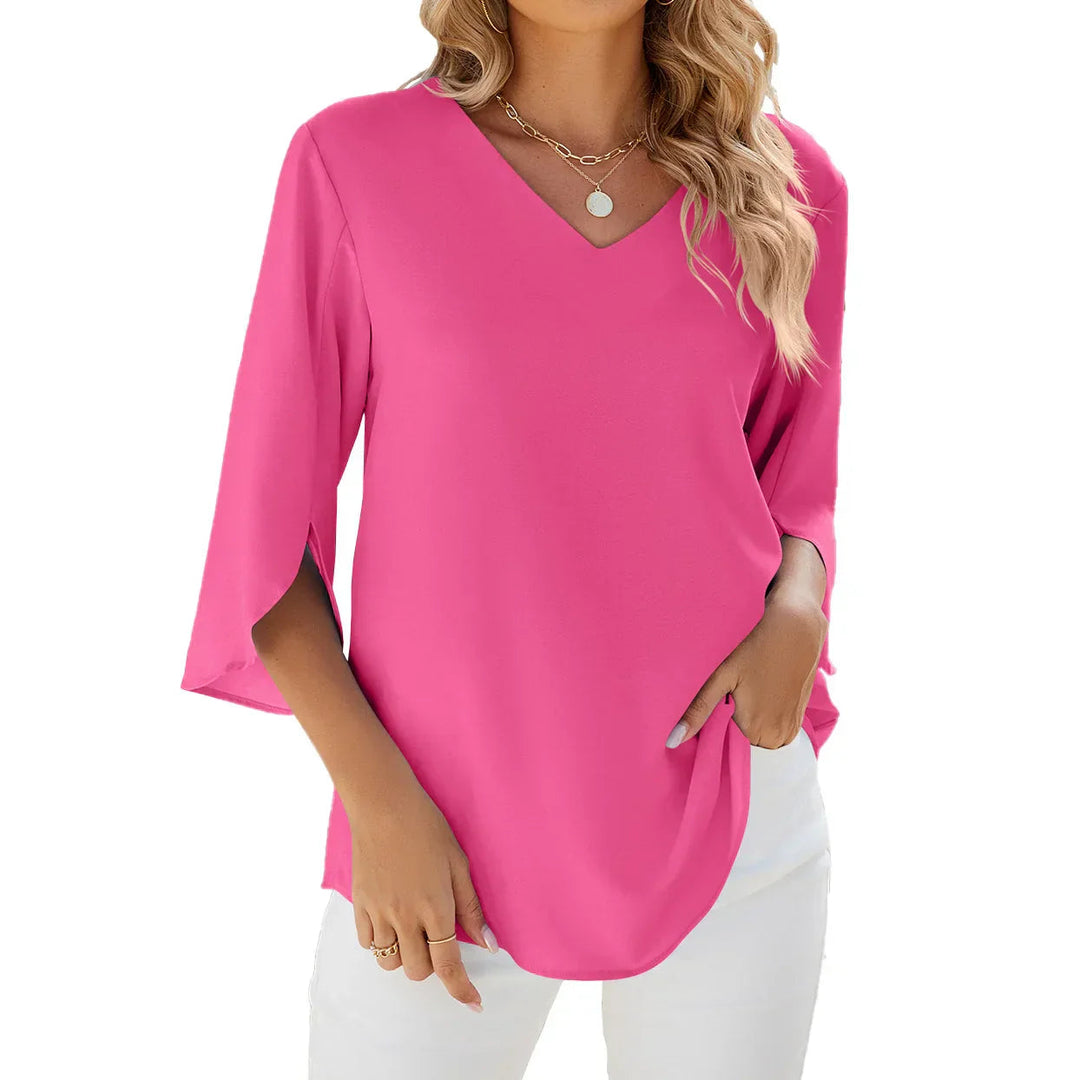 Bluse mit V-Ausschnitt für Damen