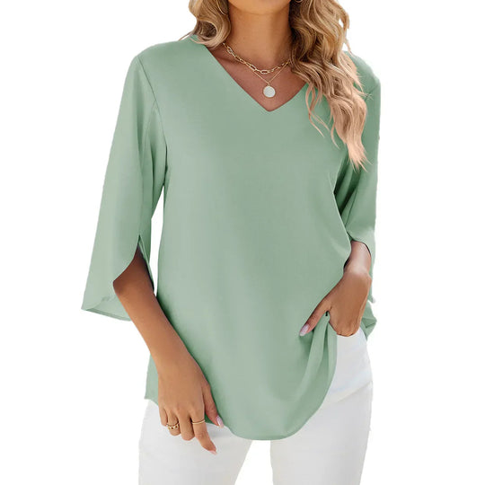 Bluse mit V-Ausschnitt für Damen