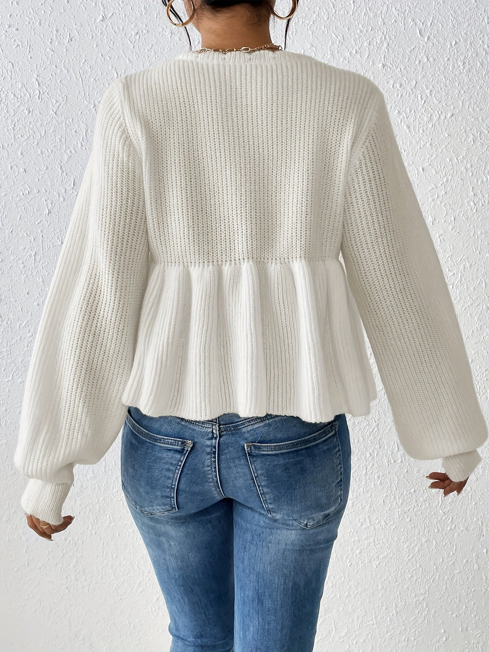 Bonny | Pullover mit Rüschensaum für Damen