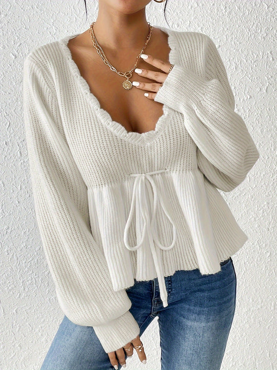 Bonny | Pullover mit Rüschensaum für Damen