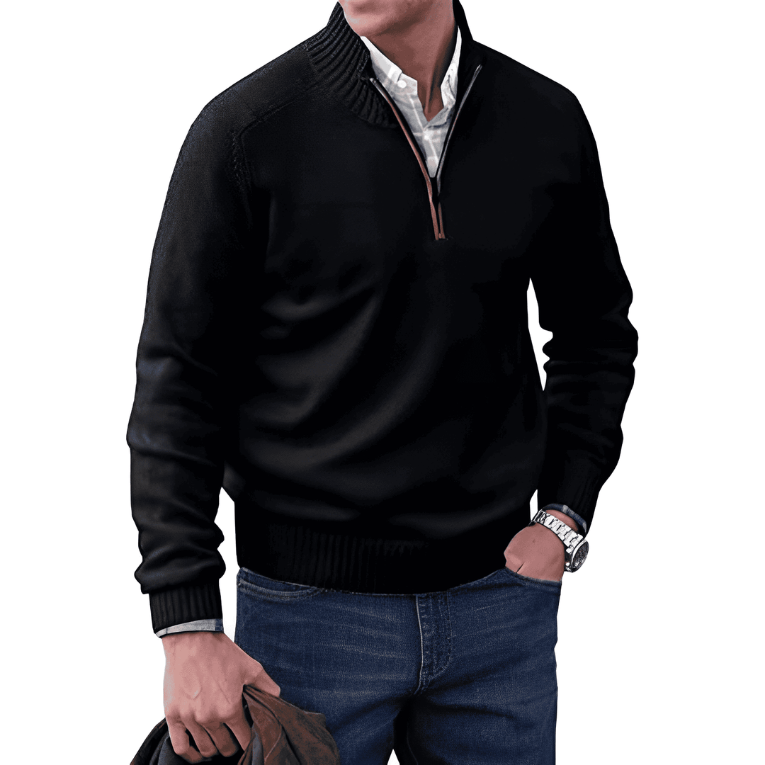 Branislav | Weicher Half-Zip-Pullover für Herren