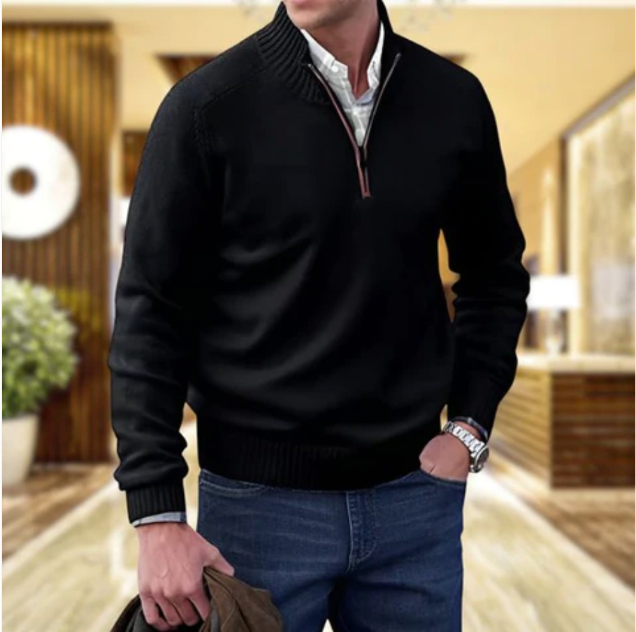 Branislav | Weicher Half-Zip-Pullover für Herren