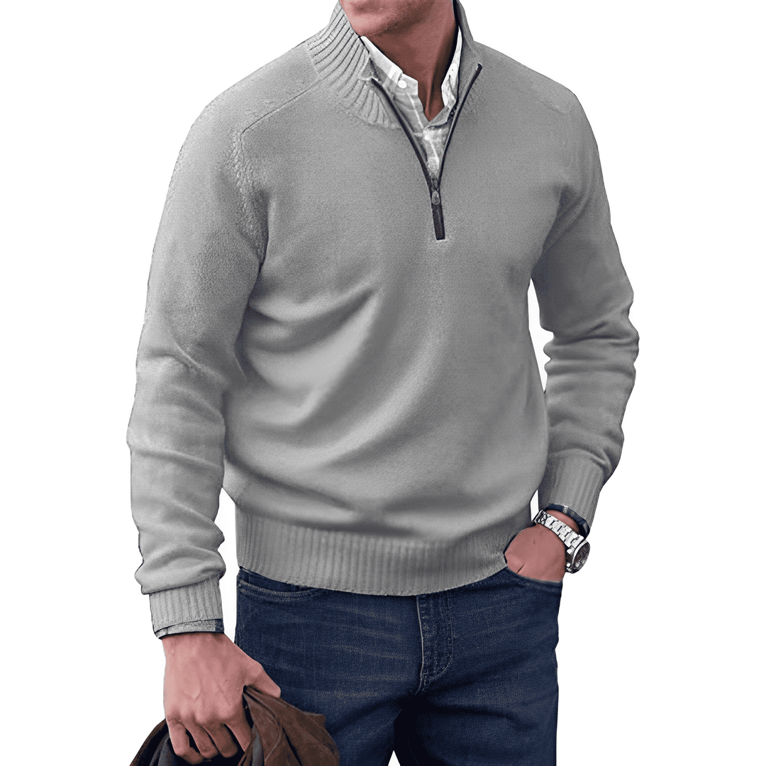 Branislav | Weicher Half-Zip-Pullover für Herren