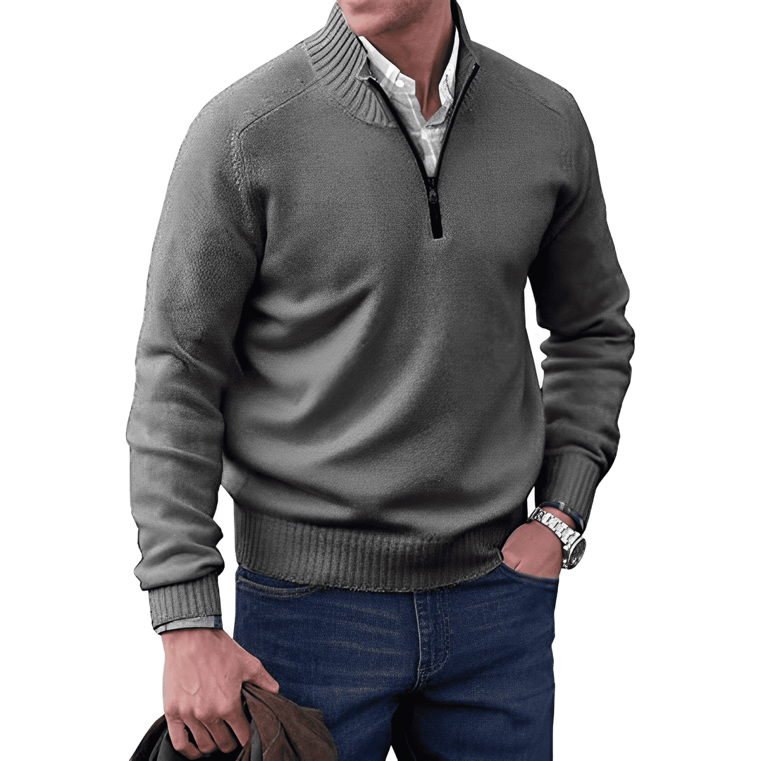 Branislav | Weicher Half-Zip-Pullover für Herren