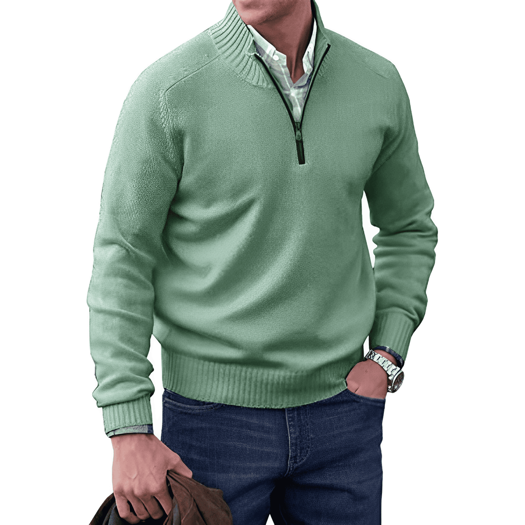 Branislav | Weicher Half-Zip-Pullover für Herren