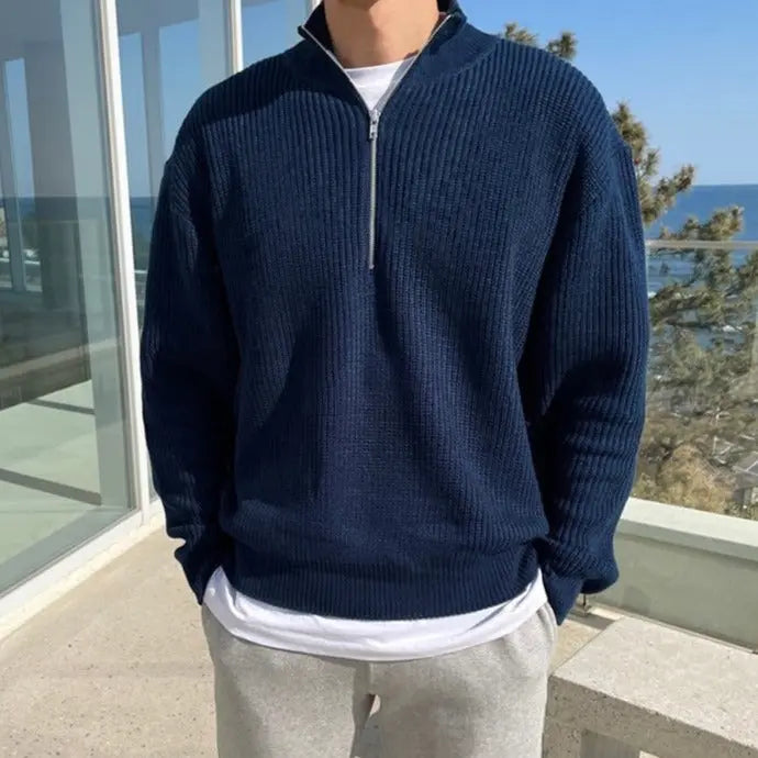 Brunhild | Gemütlicher Half-Zip-Pullover für Herren