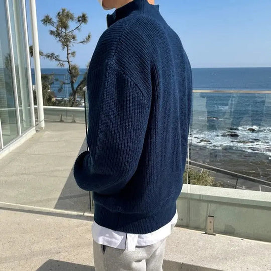 Brunhild | Gemütlicher Half-Zip-Pullover für Herren