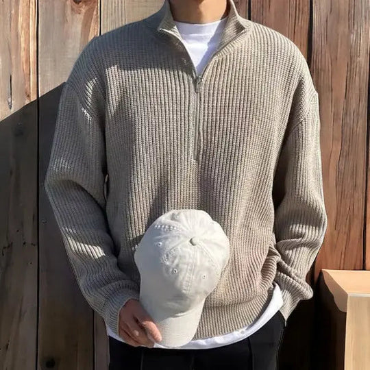 Brunhild | Gemütlicher Half-Zip-Pullover für Herren
