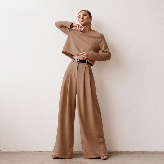 Bruni | Lässiges Langarm- und Hose-Set für Damen