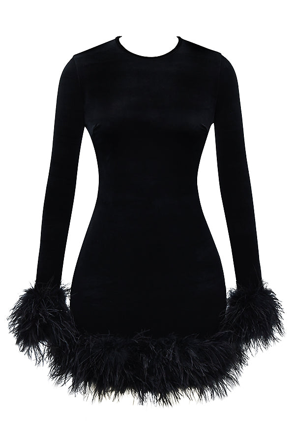Brunilda | Trendiges Samt-Minikleid für Damen