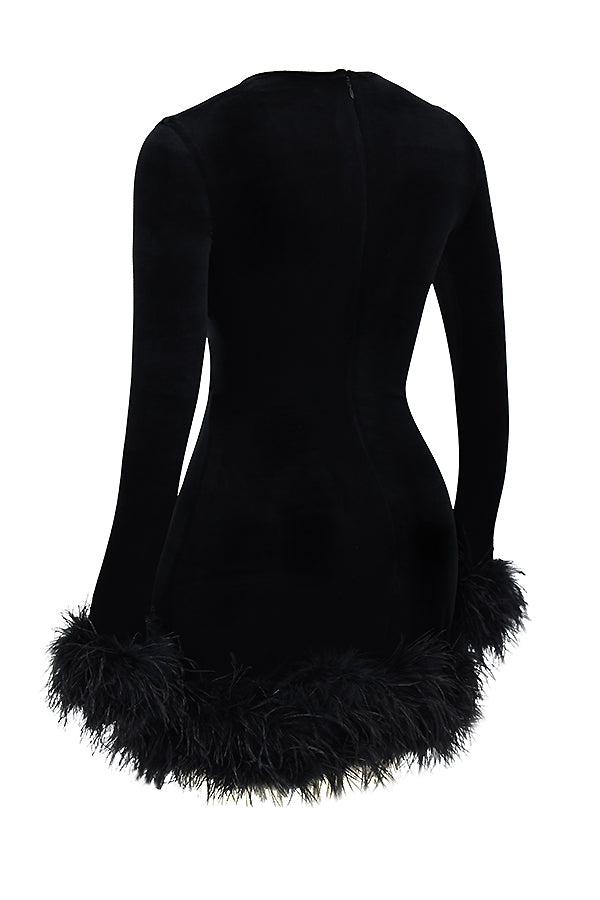 Brunilda | Trendiges Samt-Minikleid für Damen