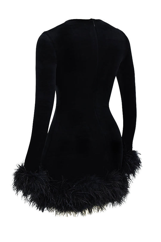 Brunilda | Trendiges Samt-Minikleid für Damen