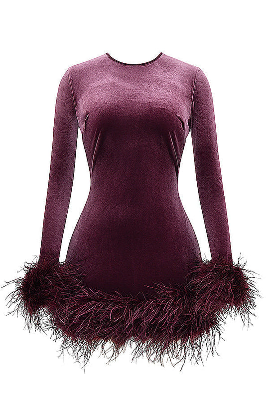 Brunilda | Trendiges Samt-Minikleid für Damen