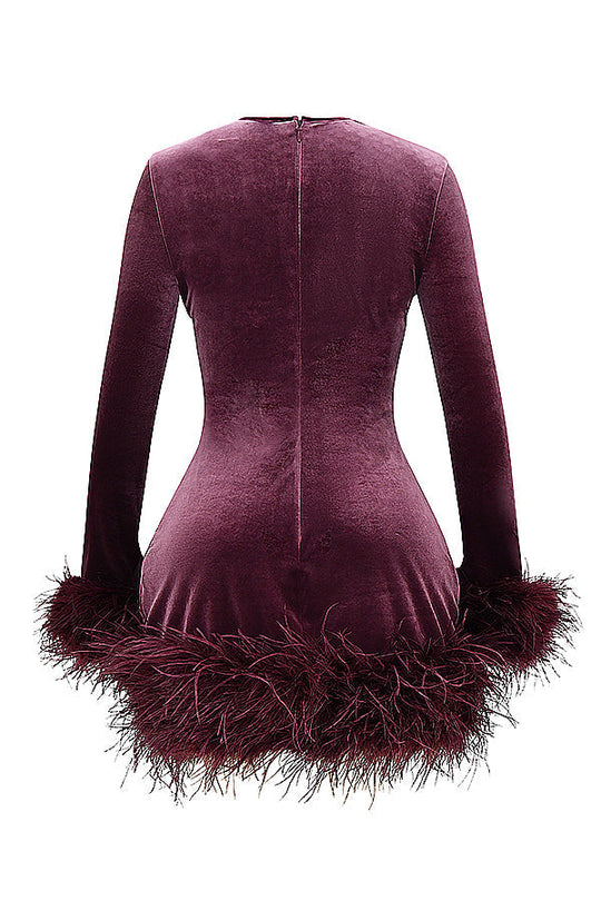 Brunilda | Trendiges Samt-Minikleid für Damen
