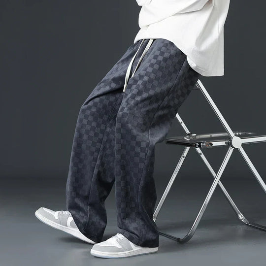 Brynhild | Karierte Cord-Sweatpants für Herren