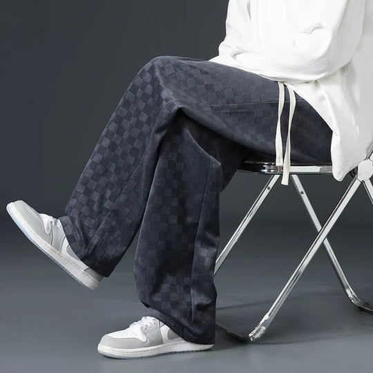 Brynhild | Karierte Cord-Sweatpants für Herren