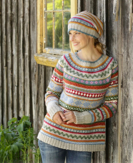 Brynnhilda | Heller bunter Pullover für Damen