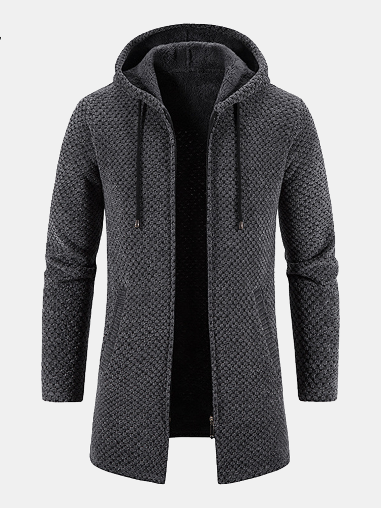 Buckhardt | Langer Strick-Hoodie für Herren