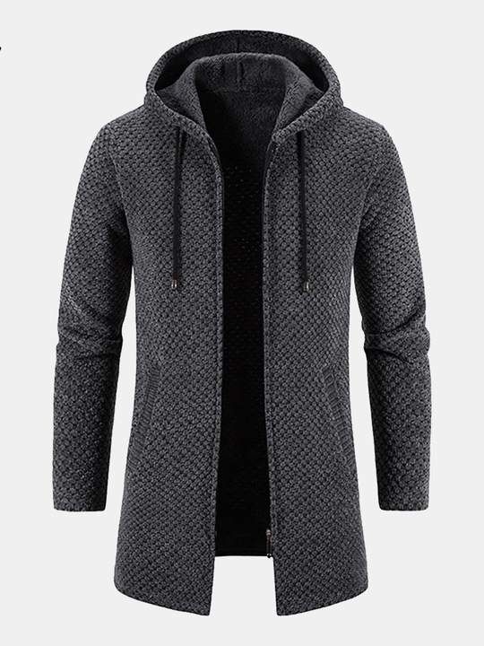 Buckhardt | Langer Strick-Hoodie für Herren