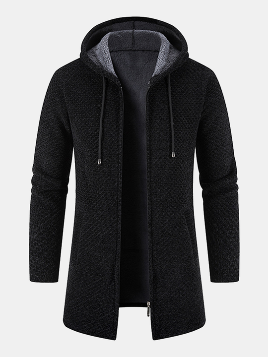 Buckhardt | Langer Strick-Hoodie für Herren