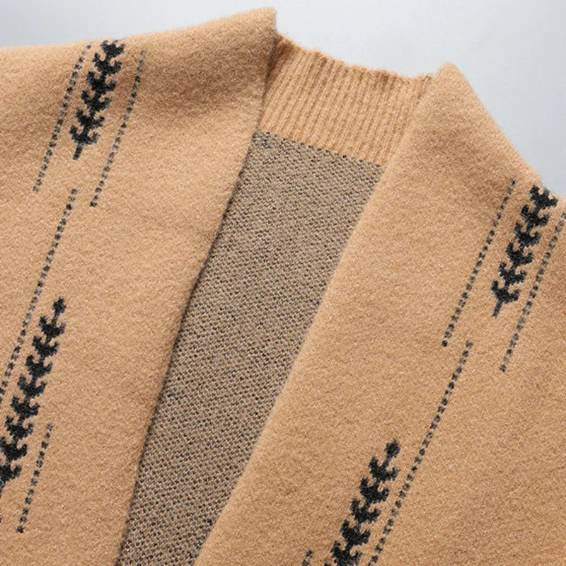 Burghard | Gemusterter Strickcardigan für Herren