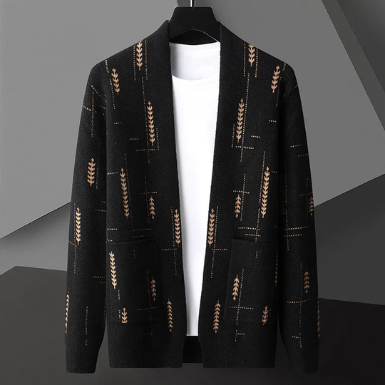 Burghard | Gemusterter Strickcardigan für Herren