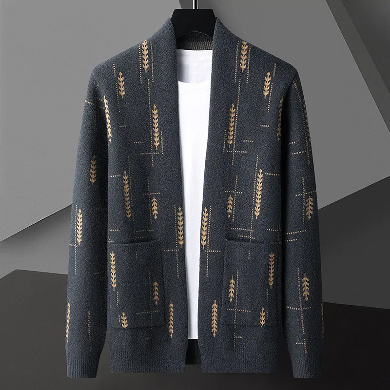 Burghard | Gemusterter Strickcardigan für Herren