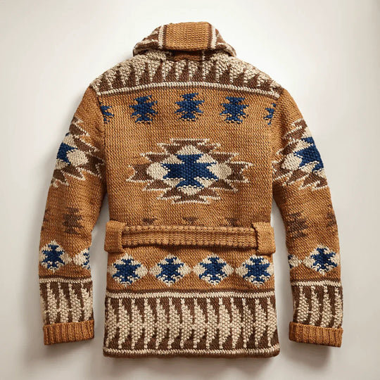 Byron | Vintage-Strickjacke mit Gürtel für Herren