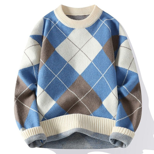 Caesar | Kariertes Strickpullover für Herren