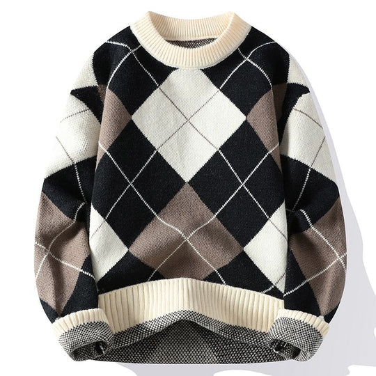 Caesar | Kariertes Strickpullover für Herren