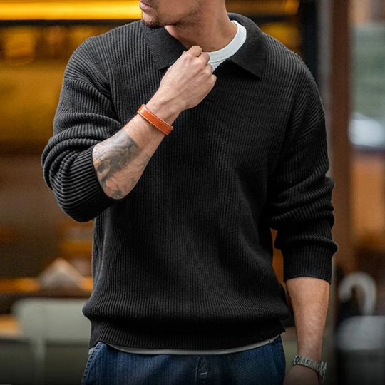 Cai | Gestricktes Polohemd für Herren