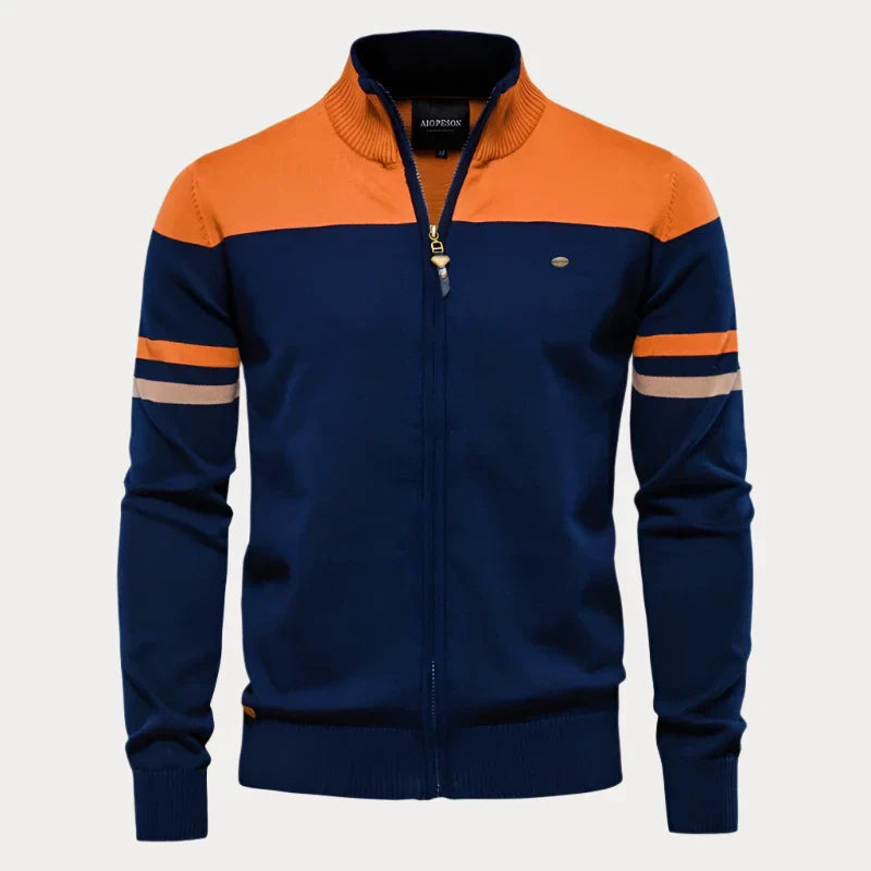 Cajus | Reißverschluss Strick-Cardigan für Herren