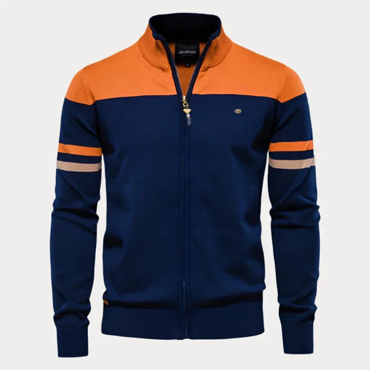 Cajus | Reißverschluss Strick-Cardigan für Herren