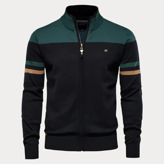Cajus | Reißverschluss Strick-Cardigan für Herren