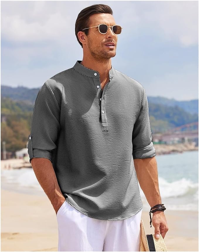 Casual Baumwolle Shirt mit relaxed fit für Herren