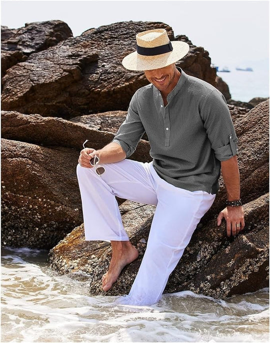 Casual Baumwolle Shirt mit relaxed fit für Herren