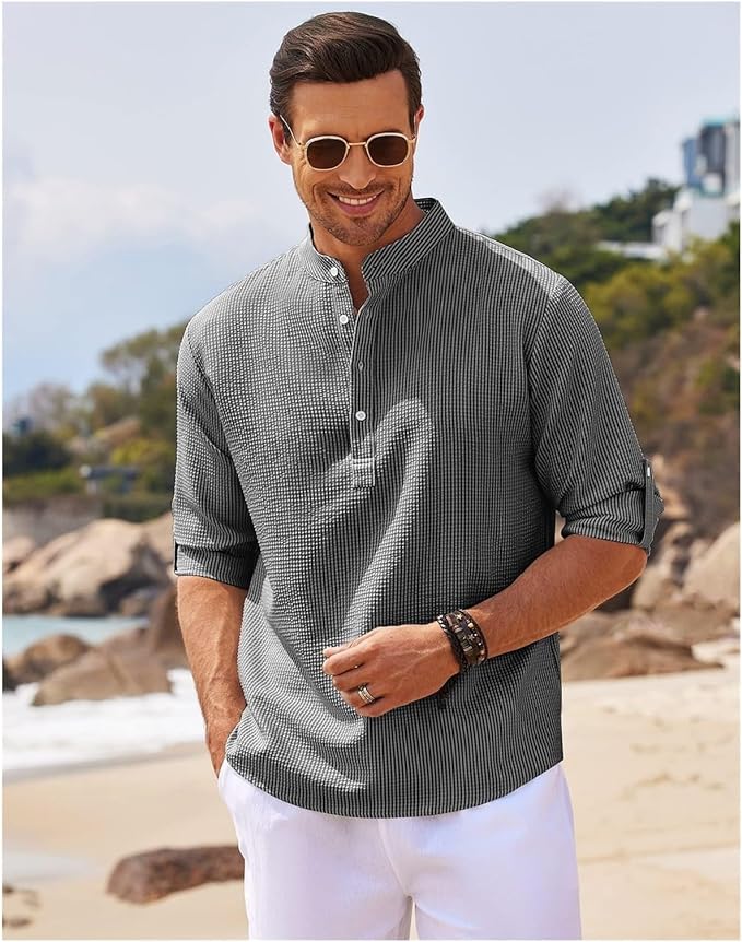 Casual Baumwolle Shirt mit relaxed fit für Herren