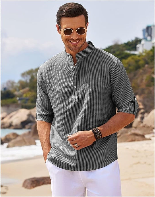 Casual Baumwolle Shirt mit relaxed fit für Herren