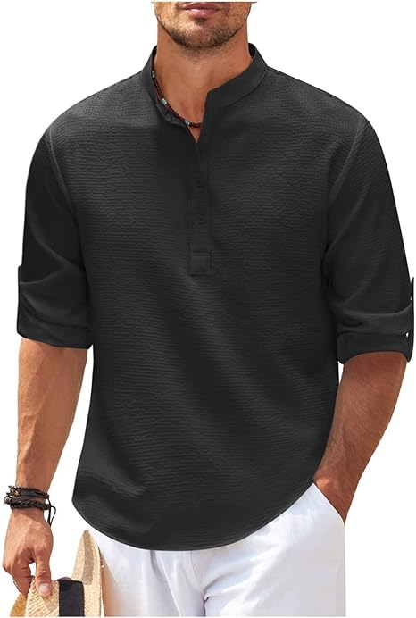 Casual Baumwolle Shirt mit relaxed fit für Herren