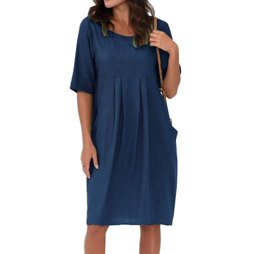 Charleen | Vintage-Kleid mit kurzen Ärmeln für Damen