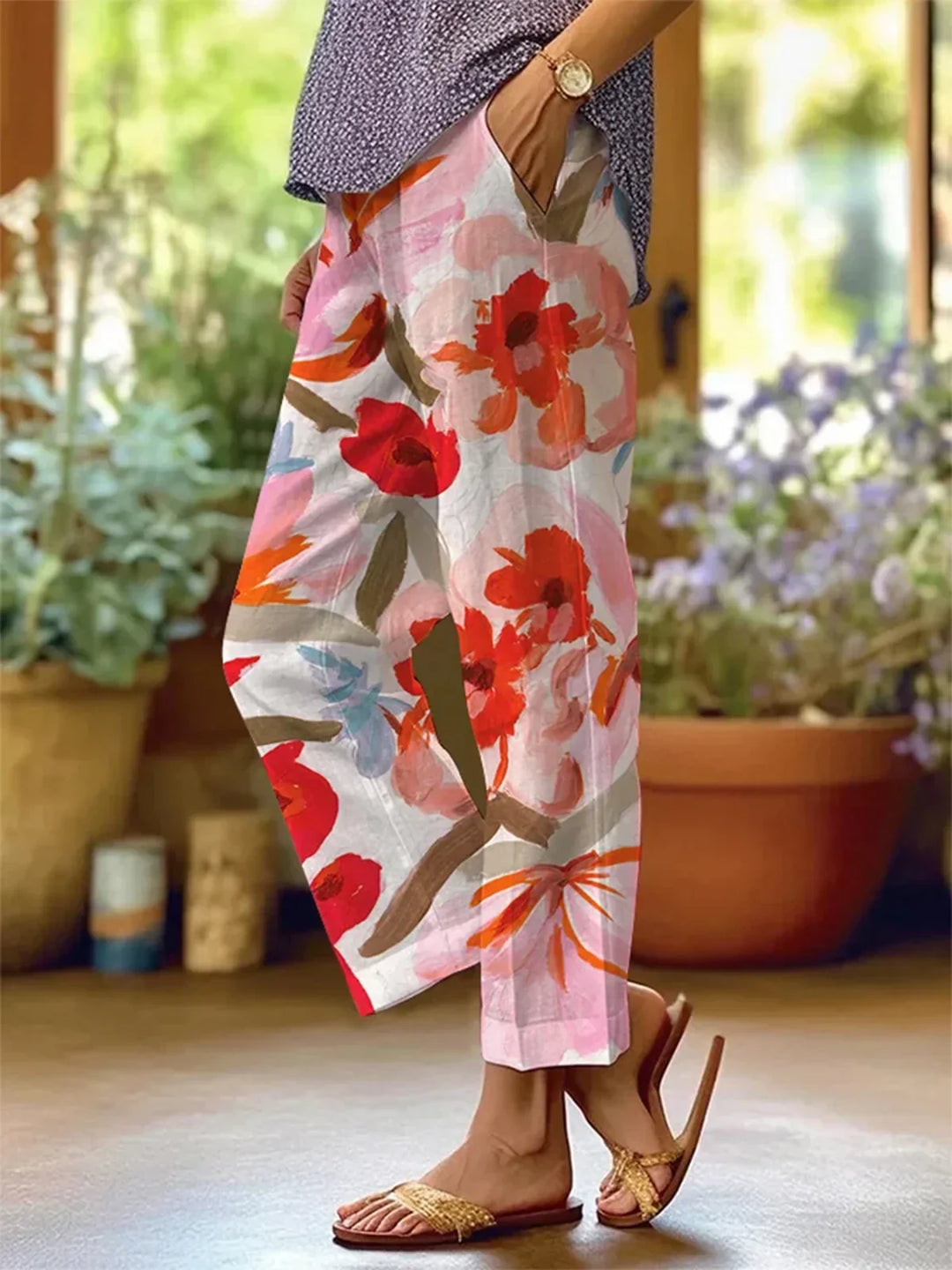 Cheyenne | Hose mit Blumenmuster für Damen