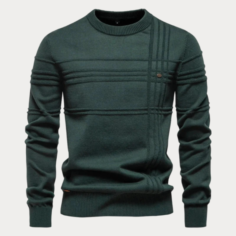 Christwin | Gemusterter Rundhals-Pullover für Herren