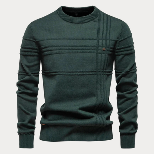 Christwin | Gemusterter Rundhals-Pullover für Herren