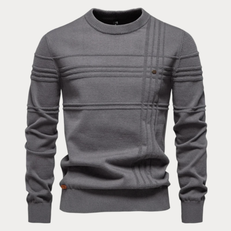 Christwin | Gemusterter Rundhals-Pullover für Herren